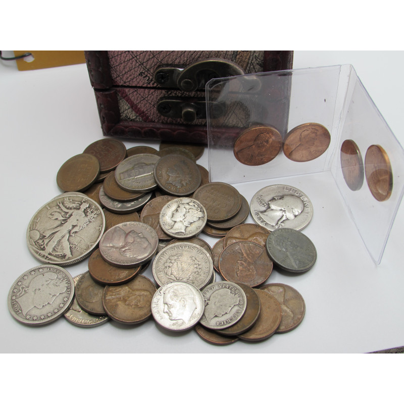 Mega Coin Collecting Kit 50 coin grab bag with 1 oz silver / values