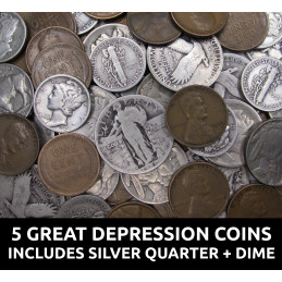 Great Depression Era 5 Coin...