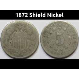 1872 Shield Nickel - old...