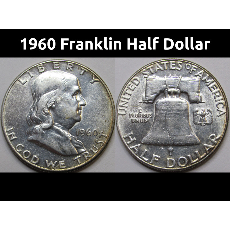 1960 Franklin Half Dollar - vintage American silver coin