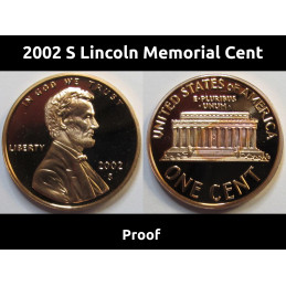 2002 S Lincoln Memorial Cent - flashy reflective American proof penny