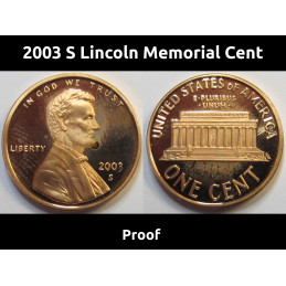 2003 S Lincoln Memorial Cent - American proof penny