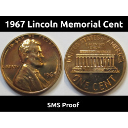 1967 Lincoln Memorial Cent - special mint set proof - reflective proof coin