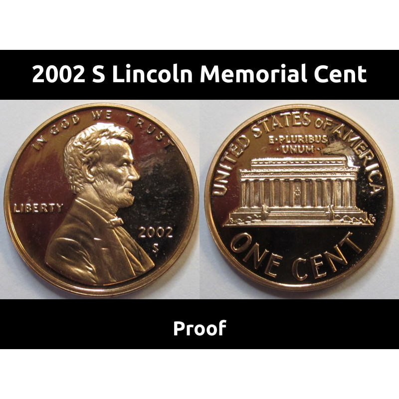 2002 S Lincoln Memorial Cent - vintage San Francisco proof penny