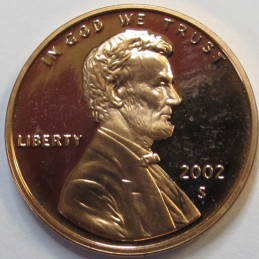 2002 S Lincoln Memorial Cent - vintage San Francisco proof penny