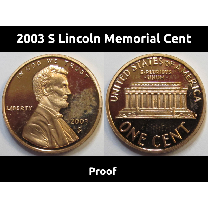 2003 S Lincoln Memorial Cent - vintage San Francisco proof penny