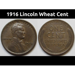 1916 Lincoln Wheat Cent -...