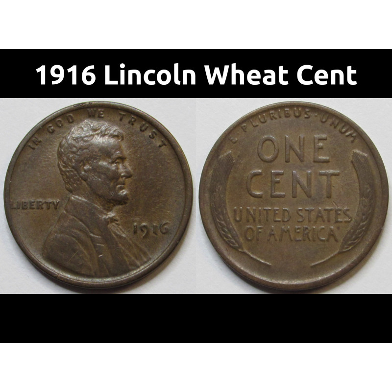 1916 Lincoln Wheat Cent - better condition teens years American wheat penny