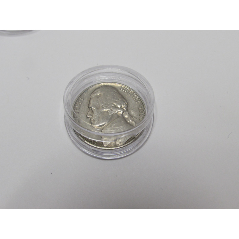 Nickel Sized Plastic coin capsules 22 mm holders for coins pack of