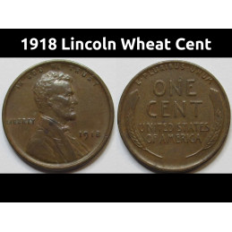 1918 Lincoln Wheat Cent -...