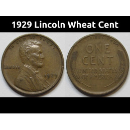 1929 Lincoln Wheat Cent - antique better condition American wheat penny
