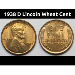 1938 D Lincoln Wheat Cent -...
