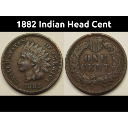 1882 Indian Head Cent - Full Liberty antique American penny