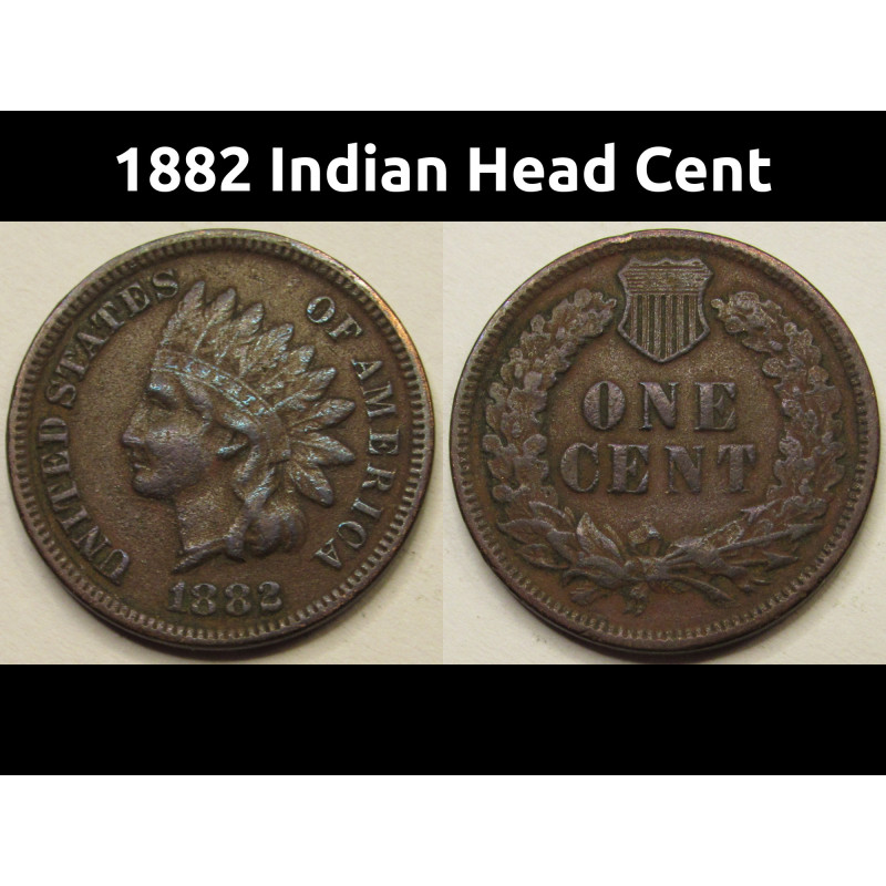 1882 Indian Head Cent - Full Liberty antique American penny