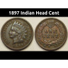 1897 Indian Head Cent - Full Liberty antique American penny