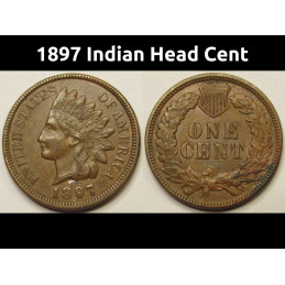 1897 Indian Head Cent - better condition well detailed 19th century penny