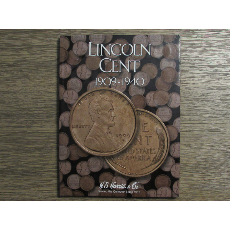 HE Harris coin folder for Lincoln Wheat Cents - 1909-1940 - coin supply