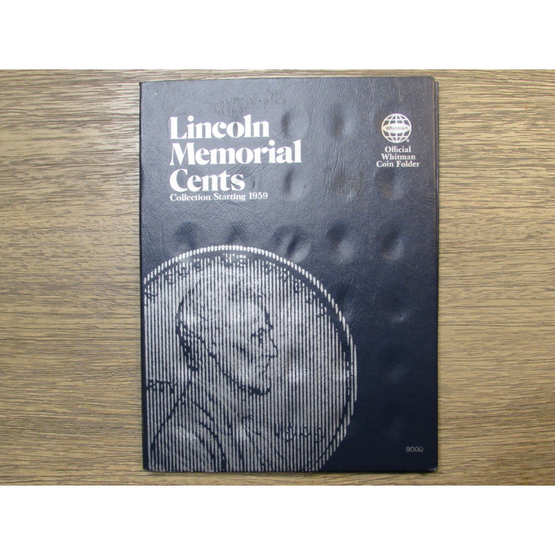 Whitman coin folder for Lincoln Memorial Cents - 1959 to 1996 - vintage supply