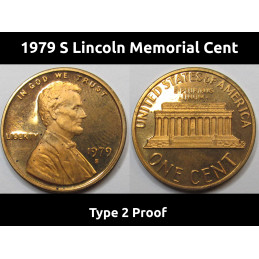 1979 S Lincoln Memorial Cent - Type 2 Proof - vintage penny