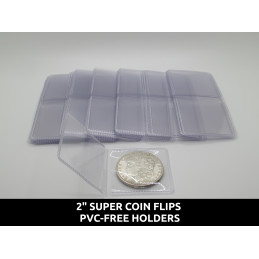 Plastic coin flips - 2x2" -...