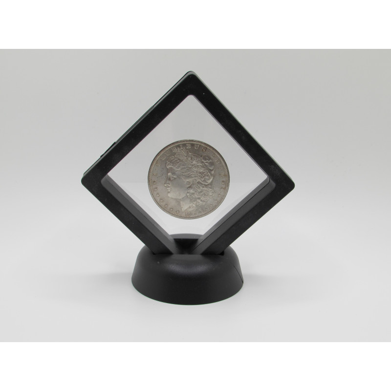 Floating Frame Coin Holders - black - choose quantity 3 / 5 / 10
