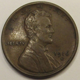 1916 S Lincoln Wheat Cent - better grade San Francisco mintmark antique American penny