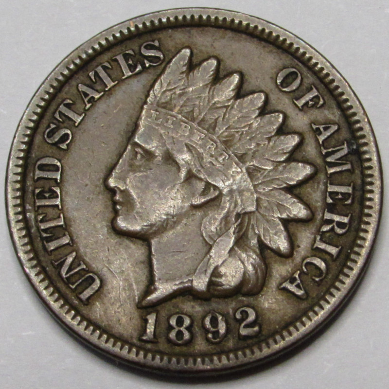 1892 Indian Cent - old higher grade US penny