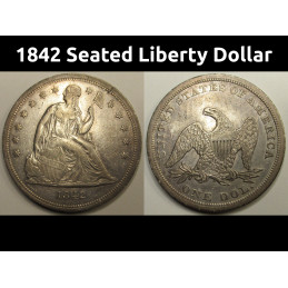 1842 Seated Liberty Dollar...