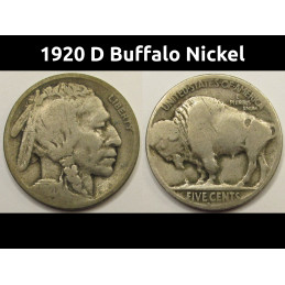 1920 D Buffalo Nickel - old...