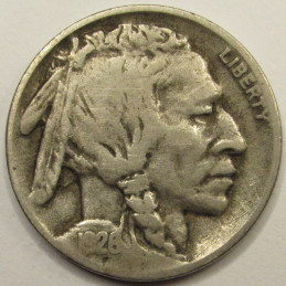 1926 D Buffalo Nickel - old Denver mintmark American Indian coin