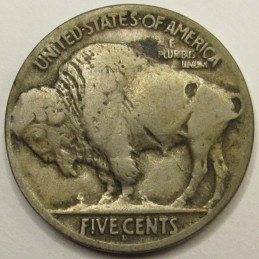 1926 D Buffalo Nickel - old Denver mintmark American Indian coin