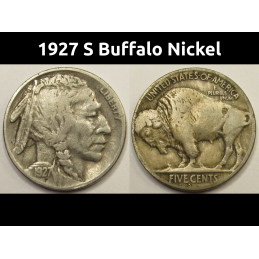 1927 S Buffalo Nickel -...