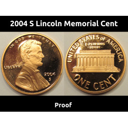 2004 S Lincoln Memorial Cent - vintage proof penny
