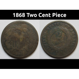 1868 Two Cent Piece -...