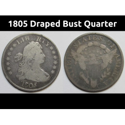 1805 Draped Bust Quarter -...