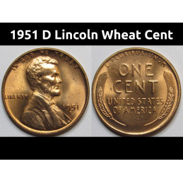 1951 D Lincoln Wheat Cent -...