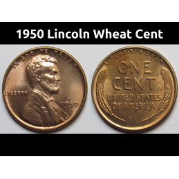 1950 Lincoln Wheat Cent -...