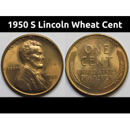 1950 S Lincoln Wheat Cent -...