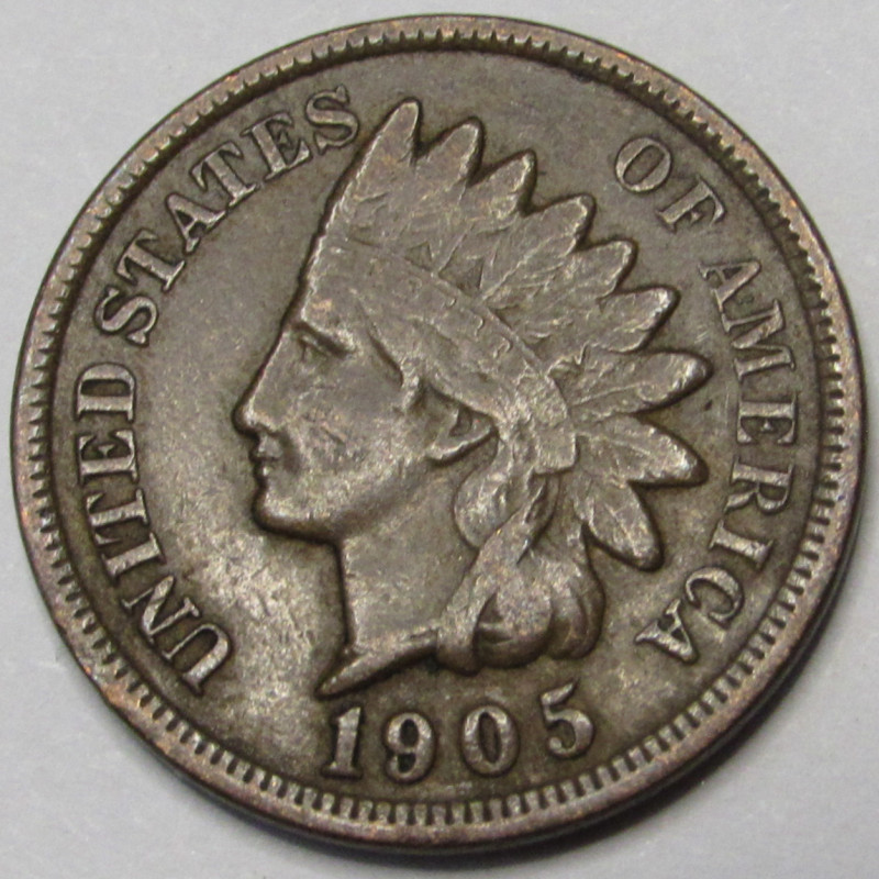 1905 Indian Head Cent with full Liberty - old US penny