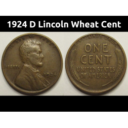 1924 D Lincoln Wheat Cent -...