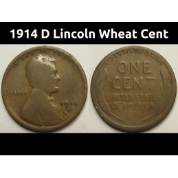 1914 D Lincoln Wheat Cent -...