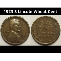 1923 S Lincoln Wheat Cent -...