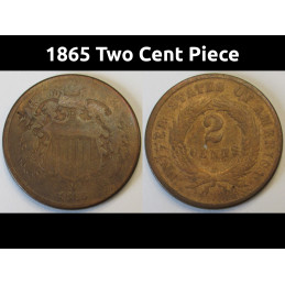 1865 Two Cent Piece - Civil...