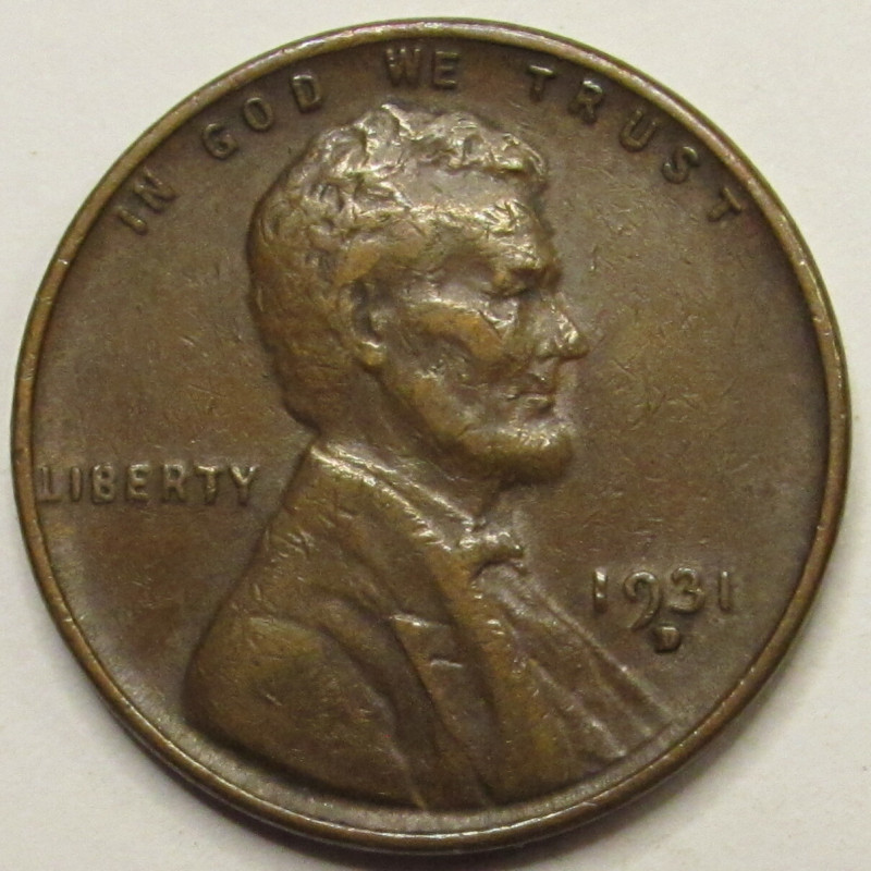 1931 D Lincoln Wheat Cent - higher grade antique American coin from ...