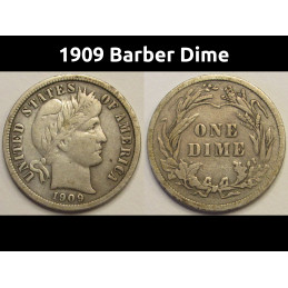 1909 Barber Dime - antique...