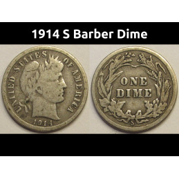 1914 S Barber Dime -...