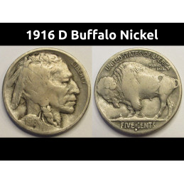 1916 D Buffalo Nickel -...
