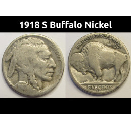 1918 S Buffalo Nickel -...