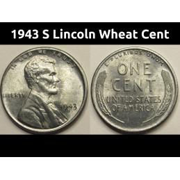 1943 S Lincoln Wheat Cent -...