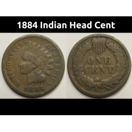 1884 Indian Head Cent -...